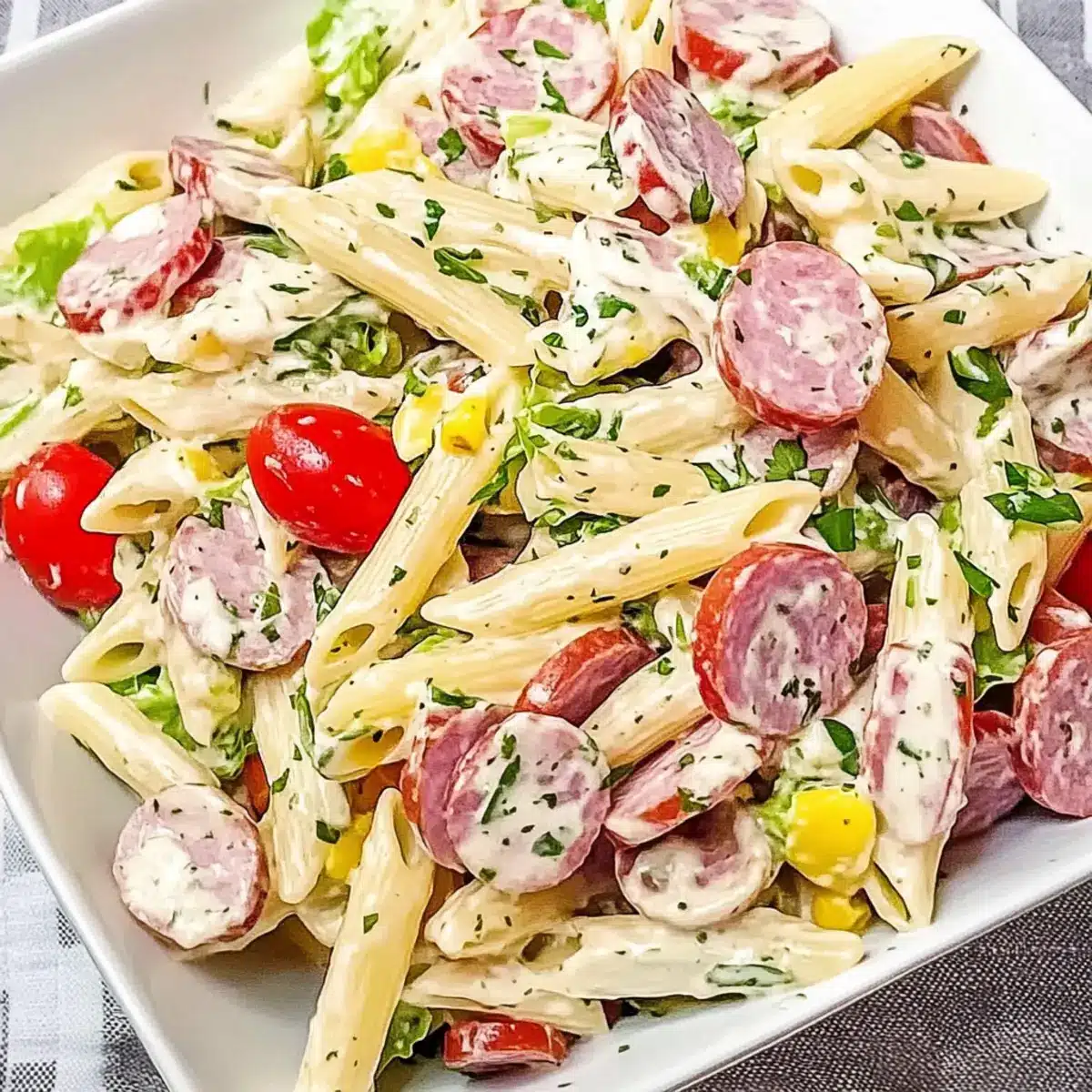 Italian Hoagie Pasta Salad