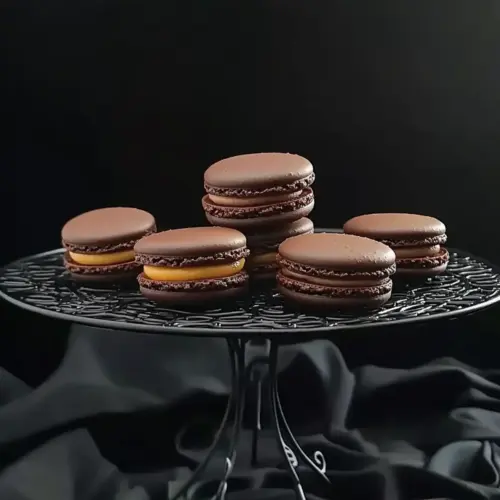 Chocolate & Orange Italian Macarons