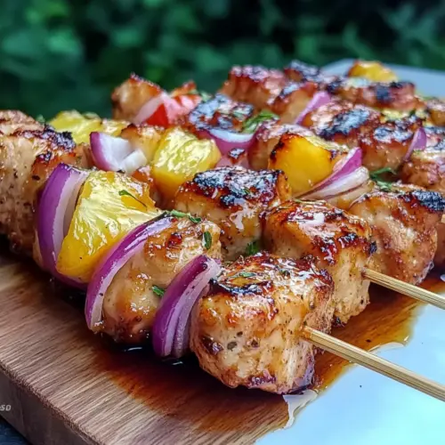 Spicy Honey Grilled Chicken Skewers