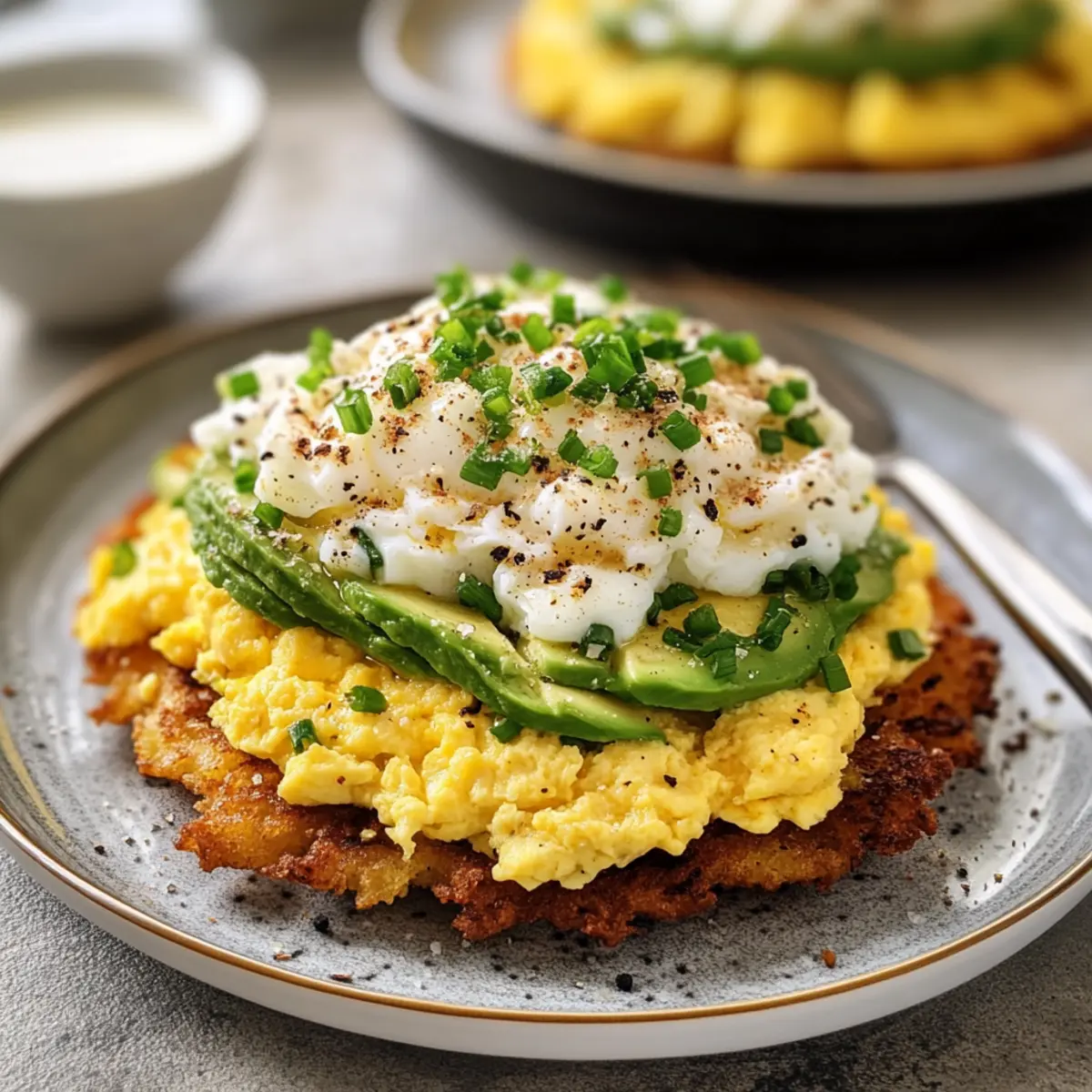 Hashbrown Breakfast with Eggs & Avocado