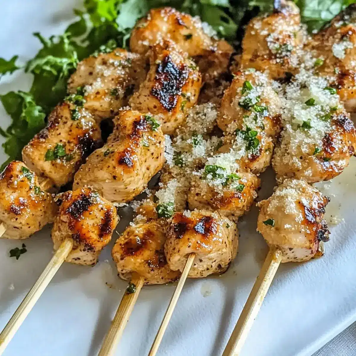 Ranch Garlic Parmesan Chicken Skewers