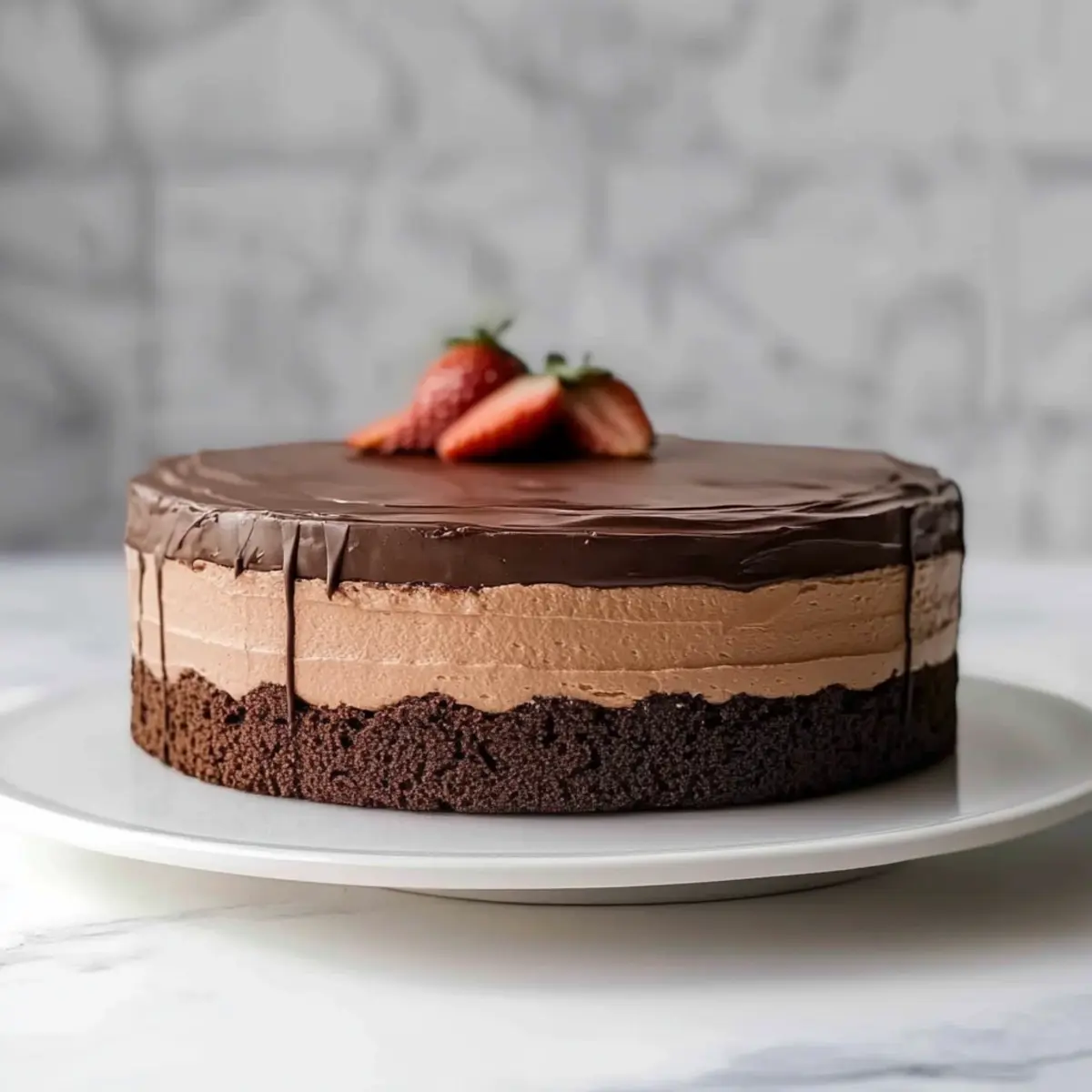 Triple Chocolate Mousse Cake