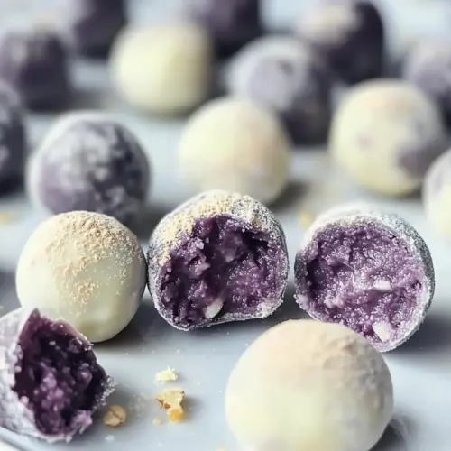 White Chocolate Blueberry Truffles