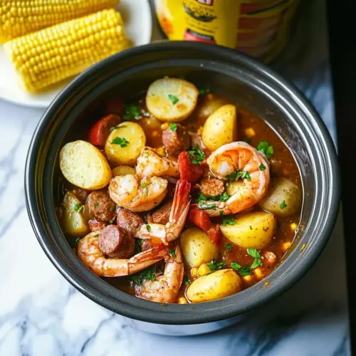 Slow Cooker Shrimp Boil