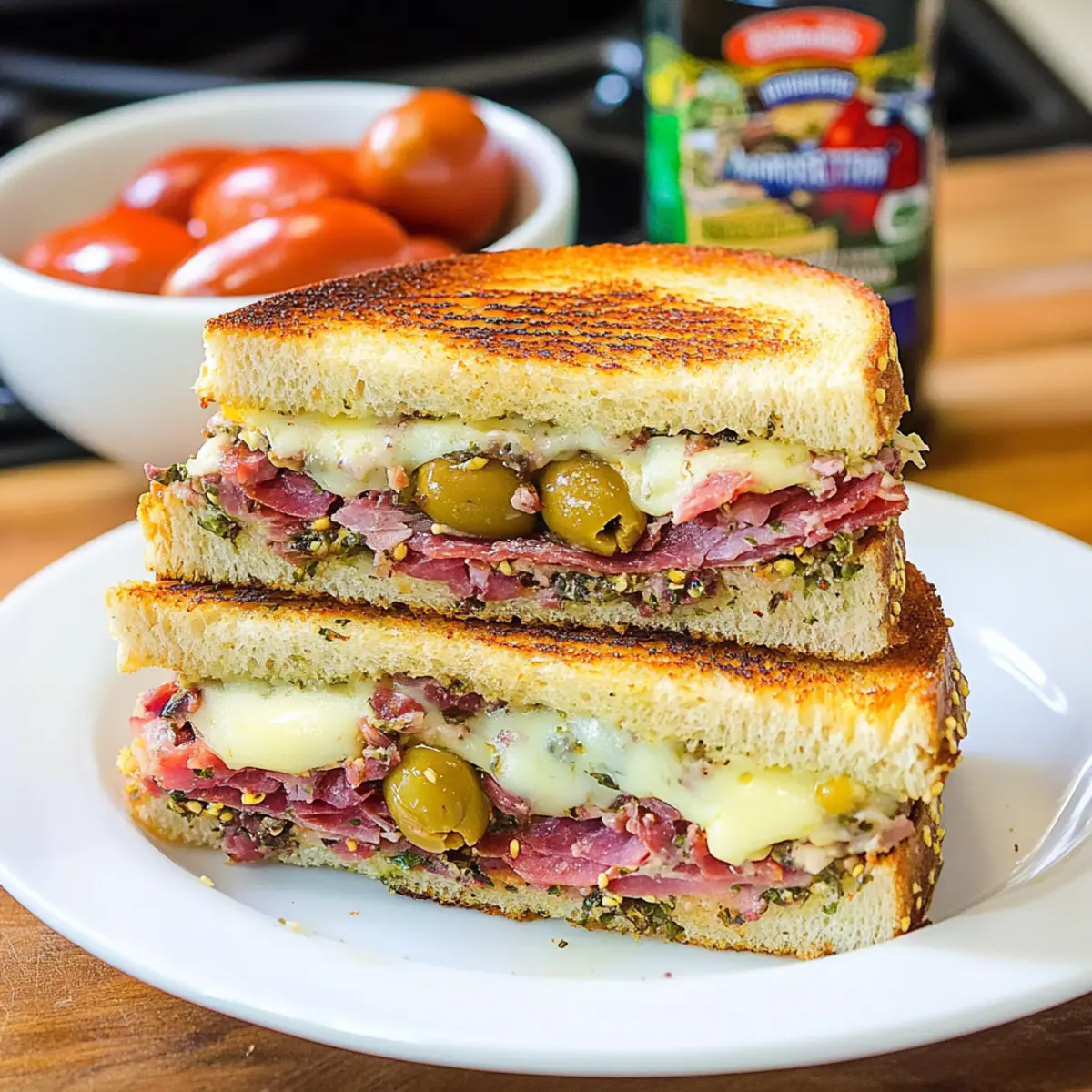 Muffaletta Grilled Cheese