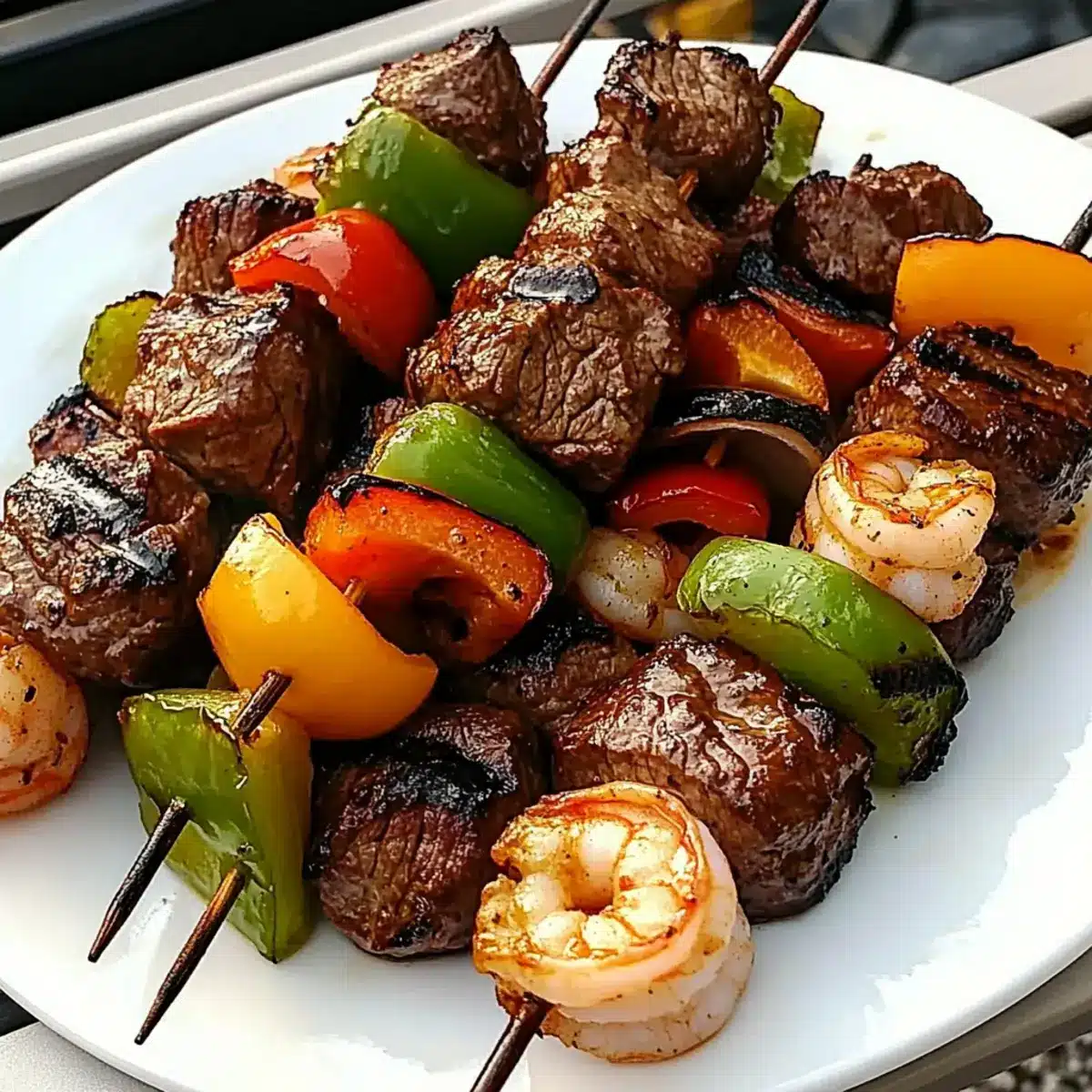 Grilled Steak & Shrimp Kabobs