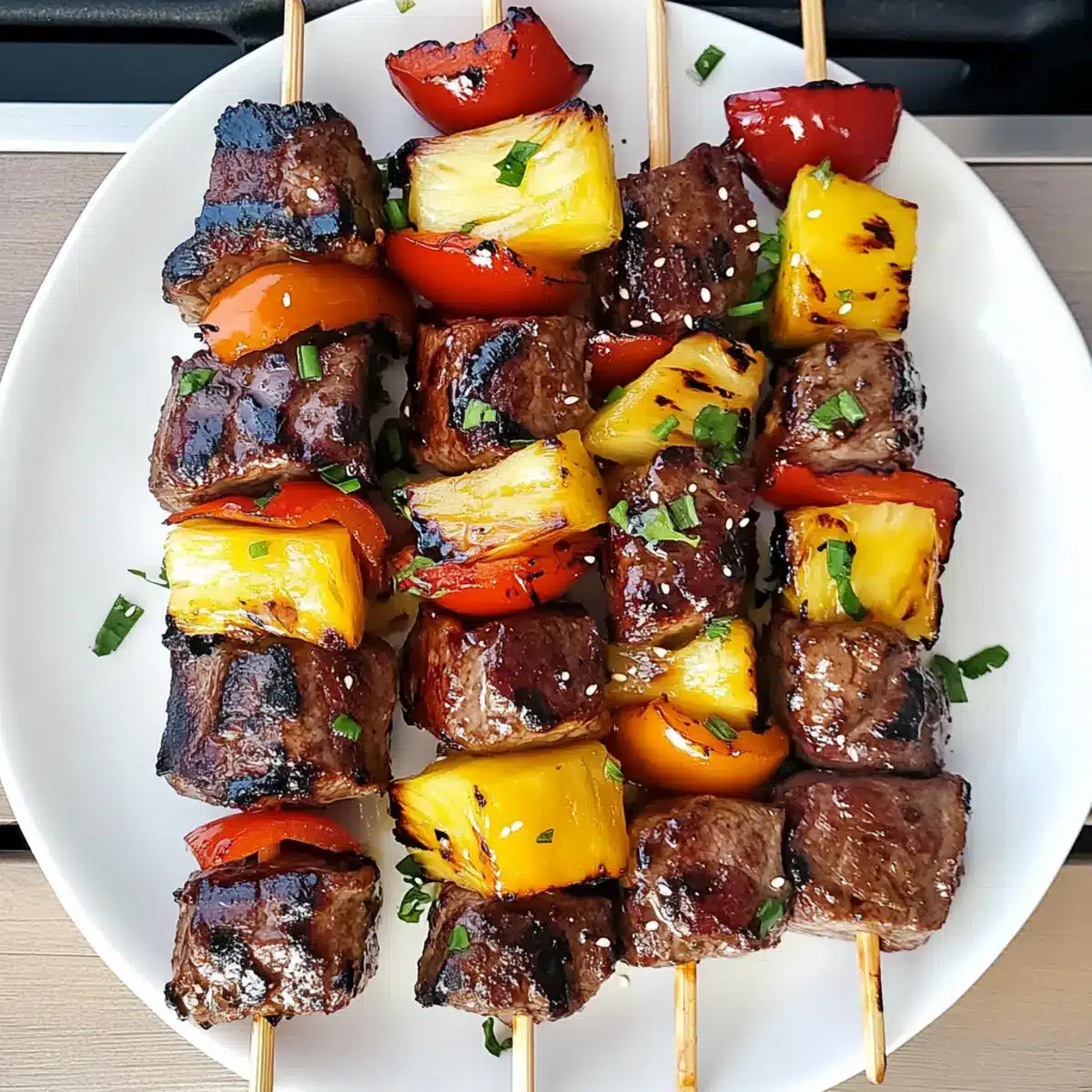 Hawaiian Beef Skewers