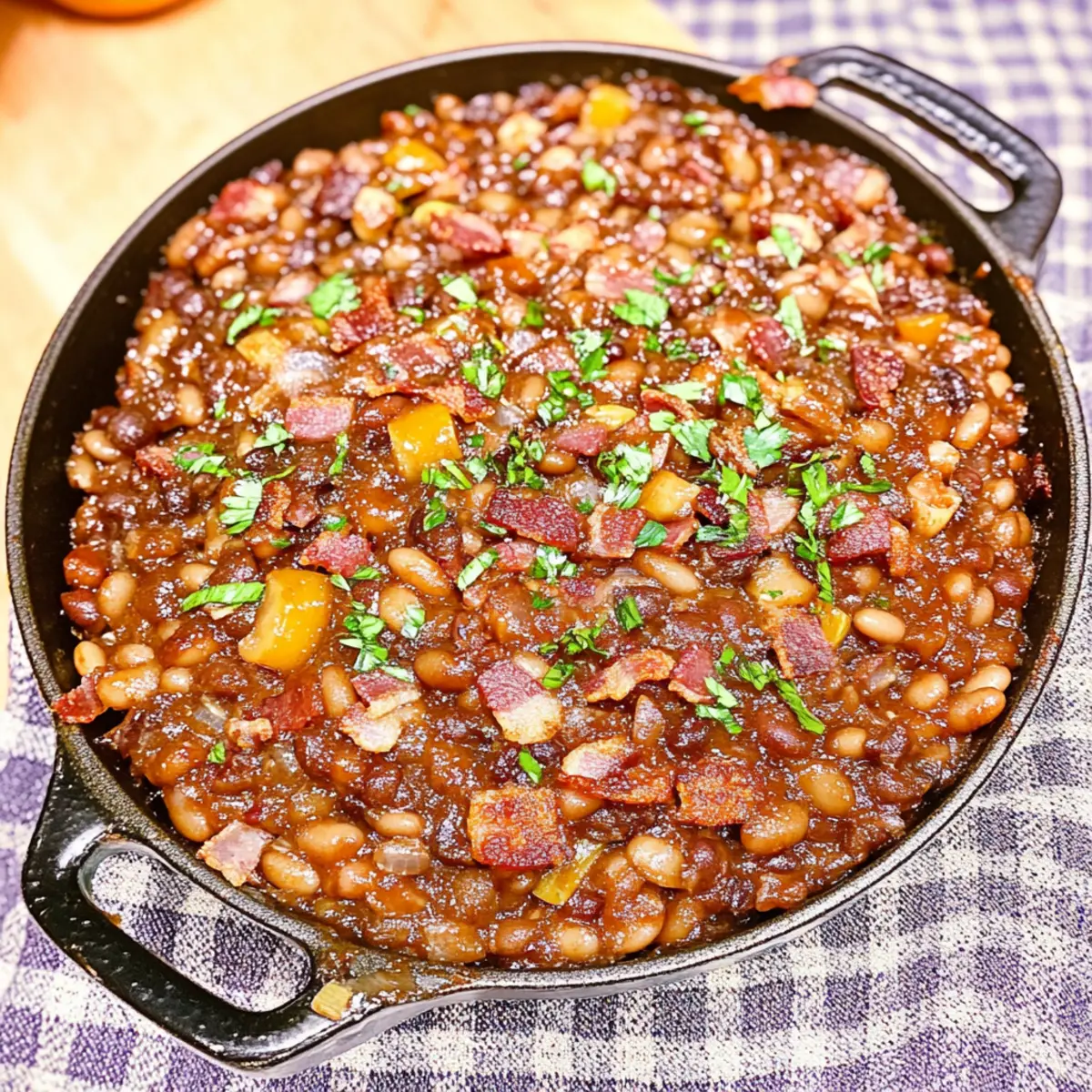 Peach BBQ Baked Beans