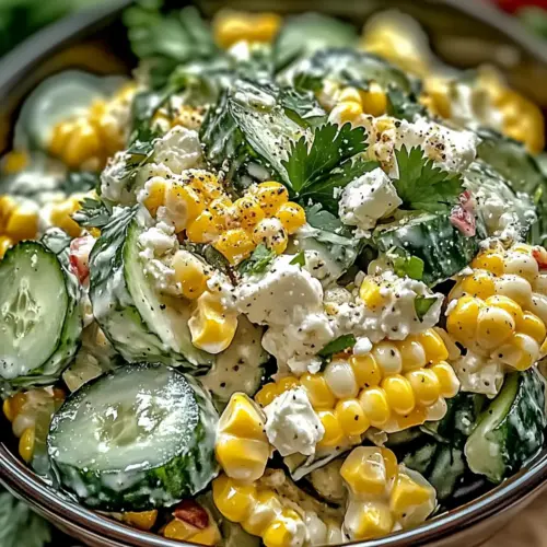 Street Corn Creamy Cucumber Salad