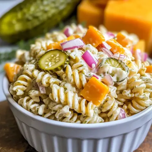 Dill Pickle Pasta Salad