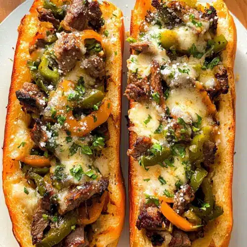 Philly Cheesesteak Garlic Bread
