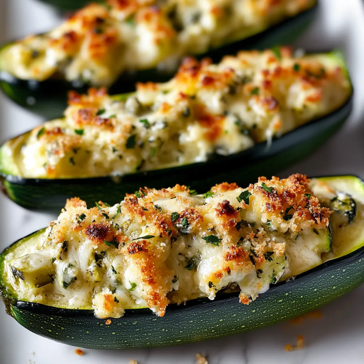 Baked Stuffed Zucchini