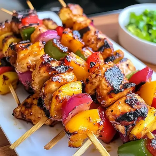 BBQ Pineapple Chicken Kabobs