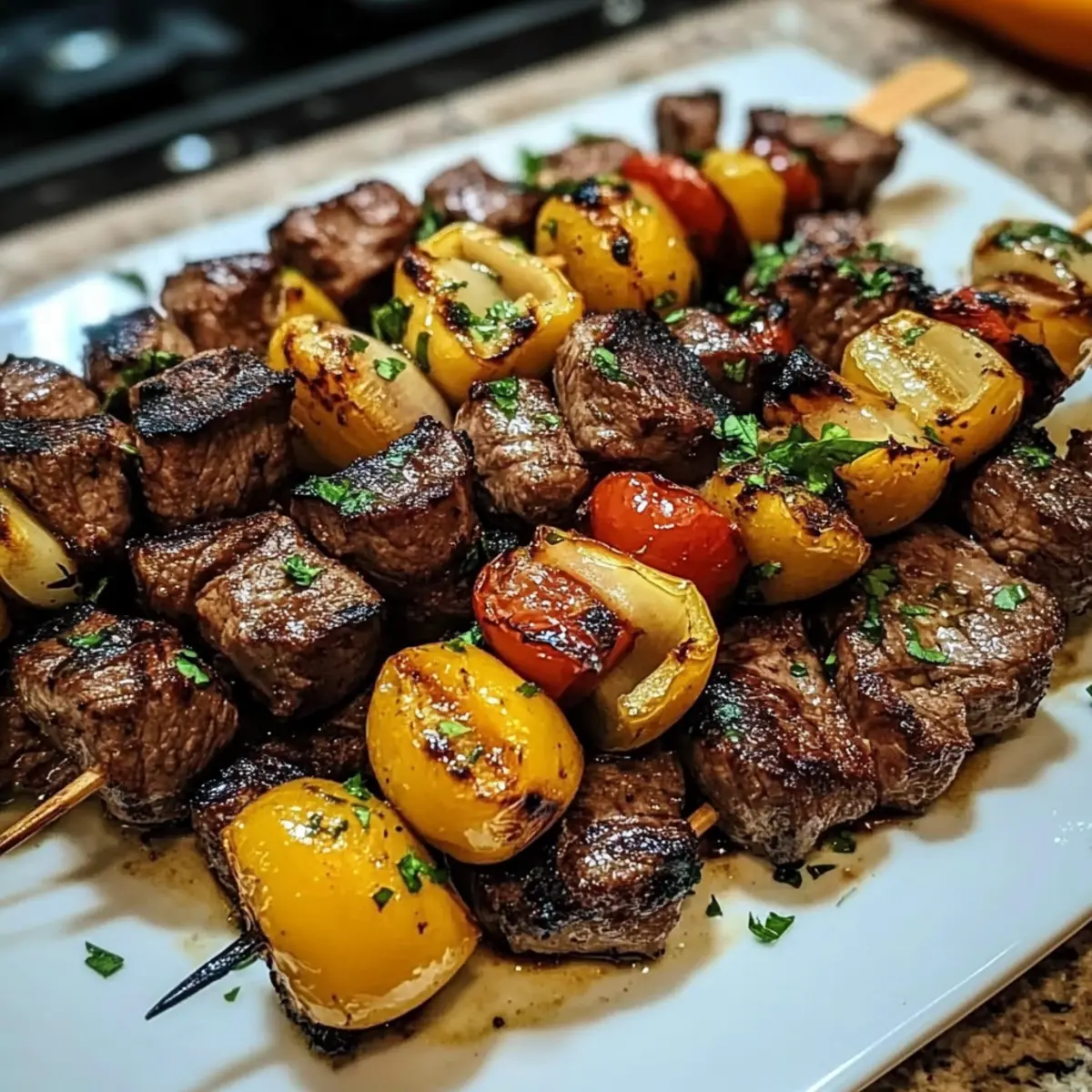 Garlic Herb Steak Kabobs