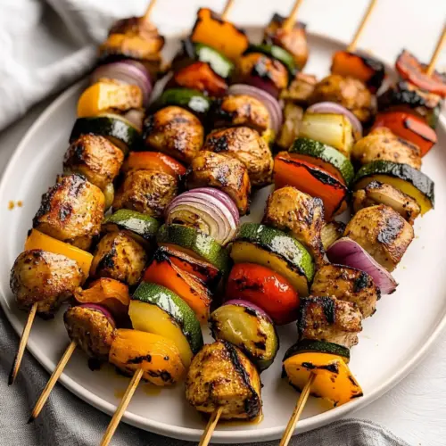 Grilled Chicken and Vegetable Kabobs
