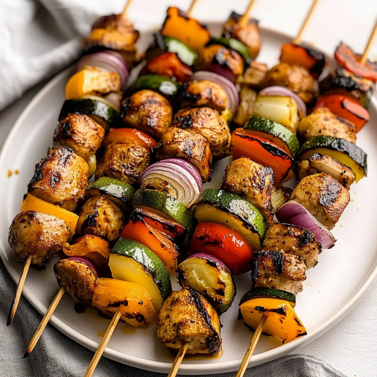 Grilled Chicken and Vegetable Kabobs