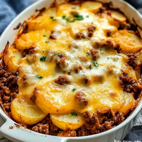 Hobo Casserole with Ground Beef & Potatoes