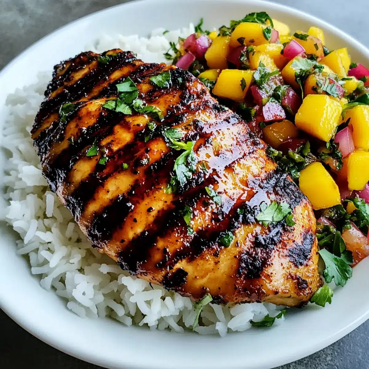 Honey Lime Chicken with Mango Salsa