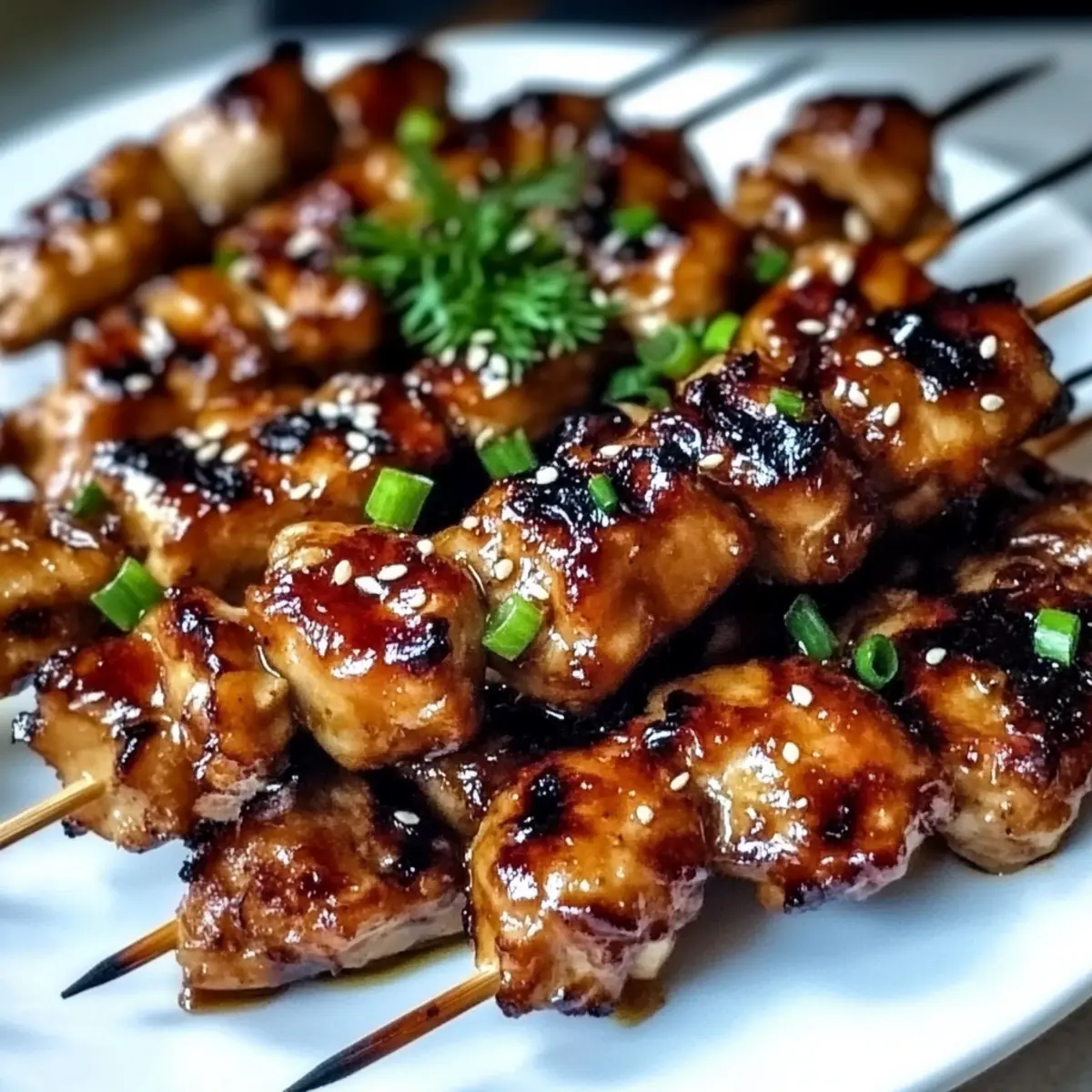 Honey Garlic Chicken Skewers