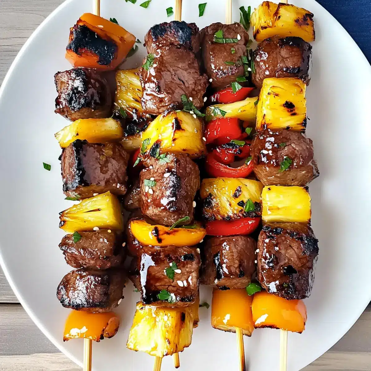 Hawaiian Beef Skewers