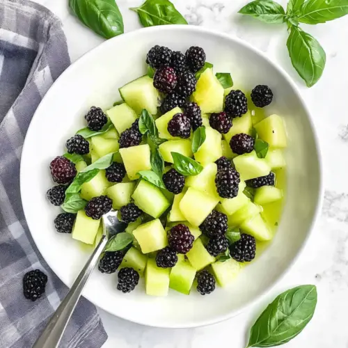 Blackberry Honeydew Salad with Basil