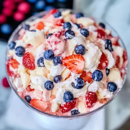 Red White and Blue Cheesecake Salad