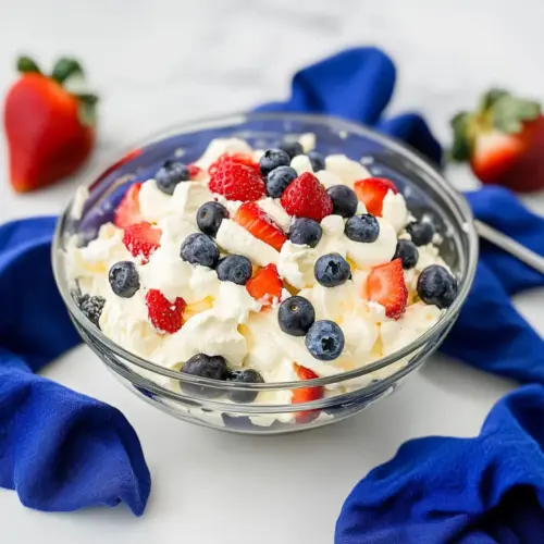 Red, White, and Blue Cheesecake Salad