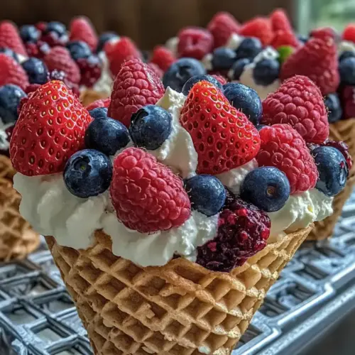 4th of July Berry Charcuterie Cones
