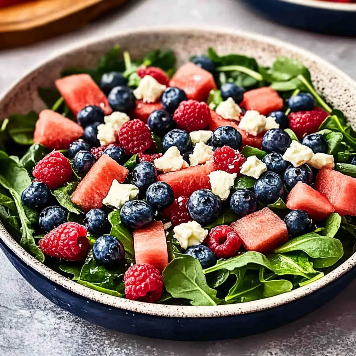 Red, White, and Blue Vegan Salad