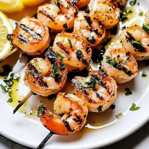 Garlic Grilled Shrimp Skewers
