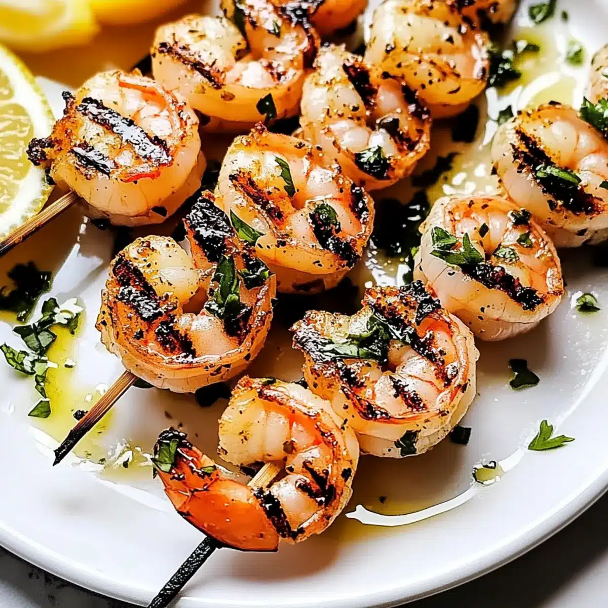 Garlic Grilled Shrimp Skewers