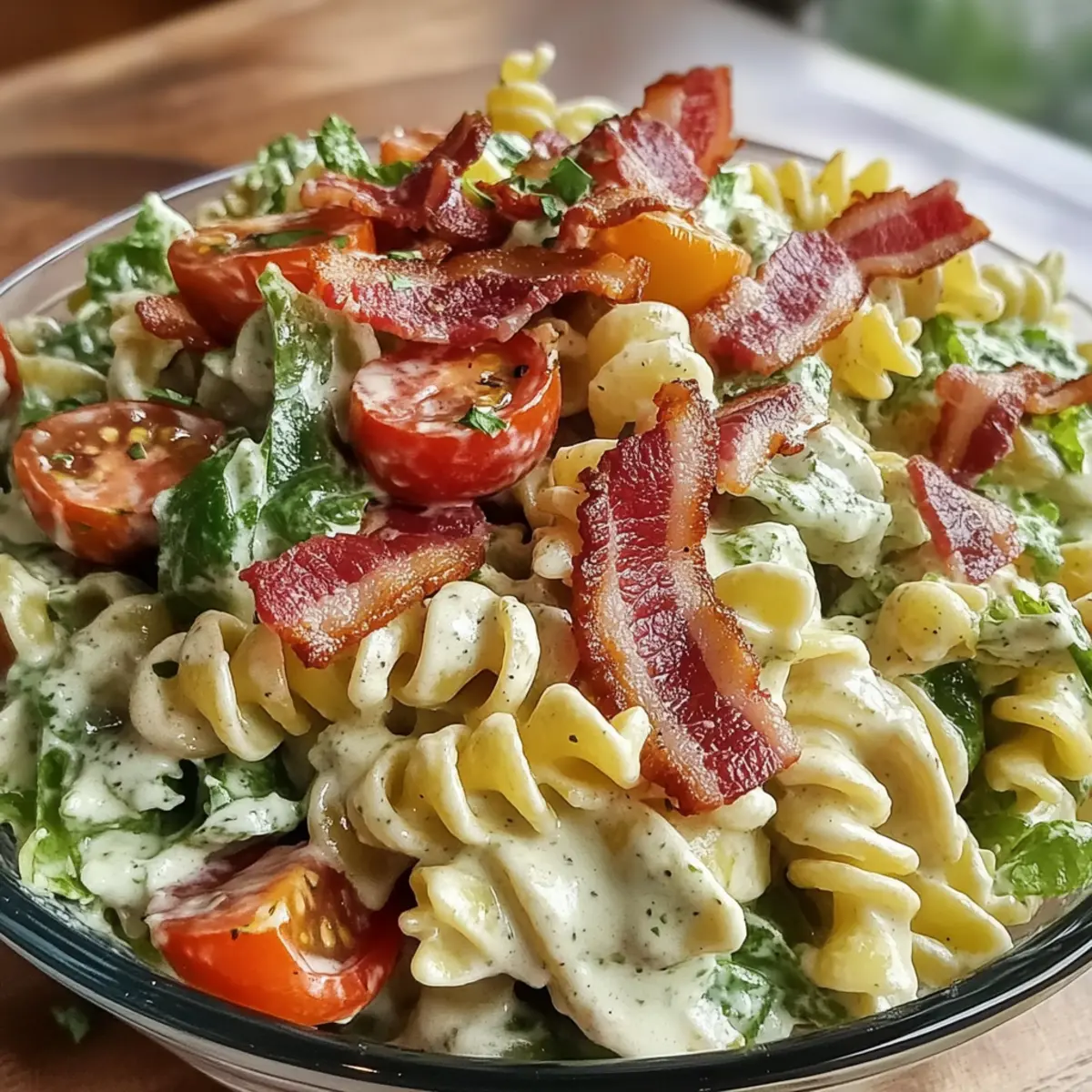 4th of July Creamy BLT Pasta Salad