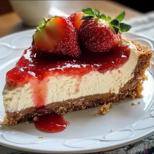 Baked Strawberry Cheesecake