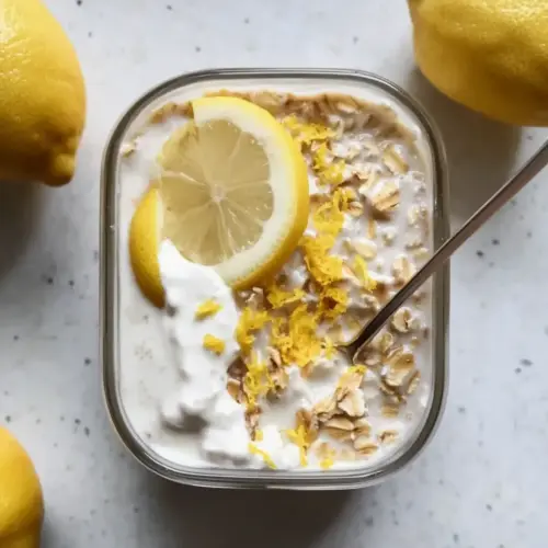 Lemon Cheesecake Overnight Oats