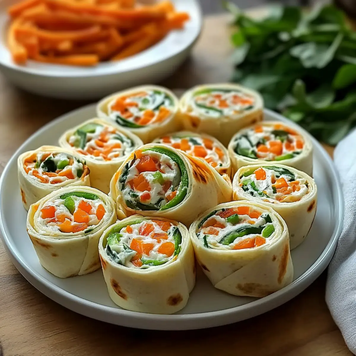 Vegetable Tortilla Roll Ups