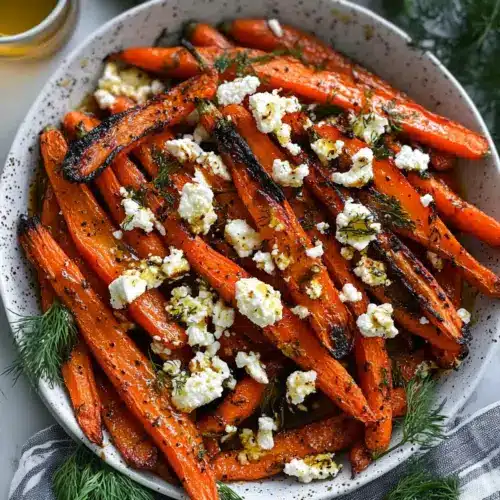 Honey Roasted Carrots with Feta & Dill