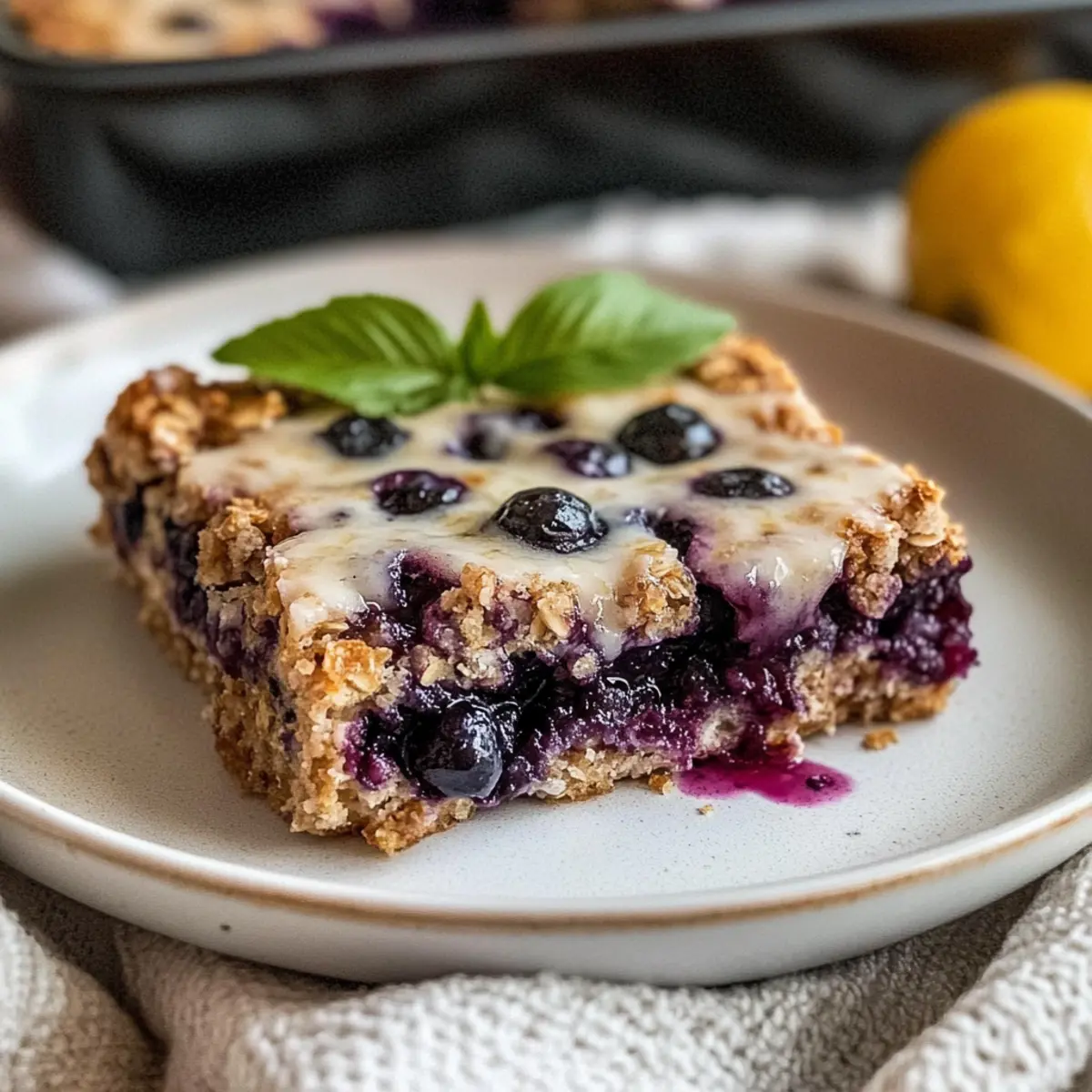 Lemon Blueberry Baked Oatmeal