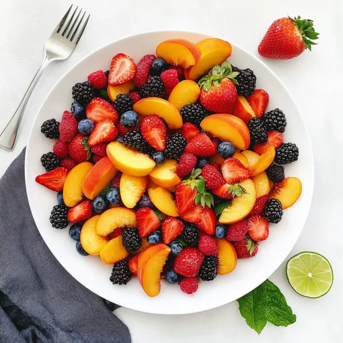 Peach Berry Fruit Salad