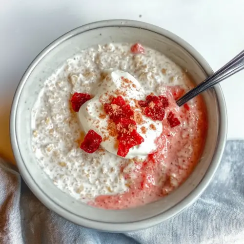 Blended Strawberry Overnight Oats